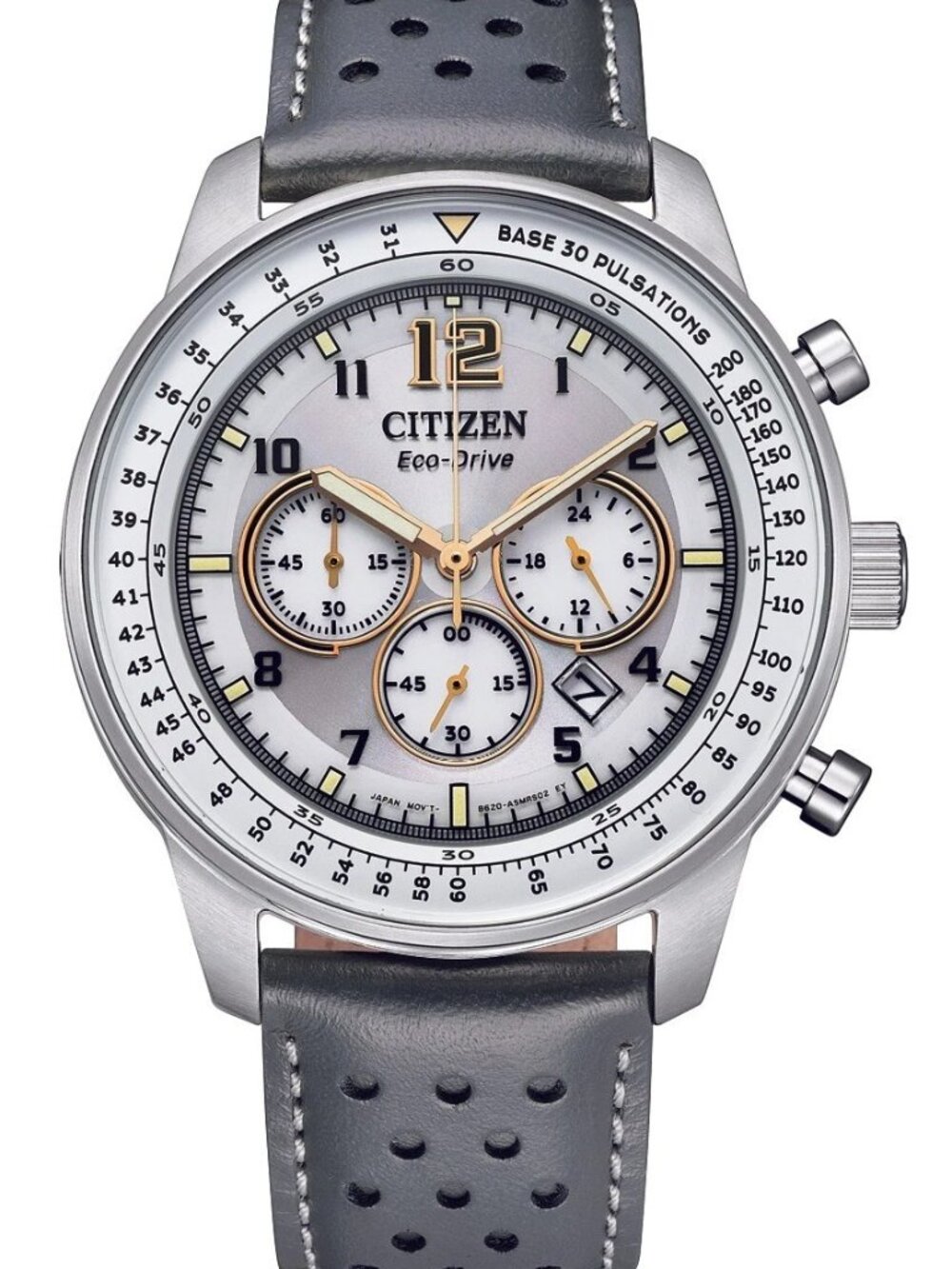 Citizen Gray Leather Quartz Watch